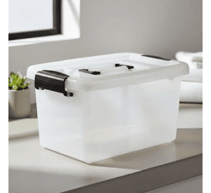 Caja Organizadora Plastica Con Tapa Y Asas 10L