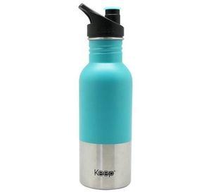 BOTELLA METALICA 600ML KEEP celeste