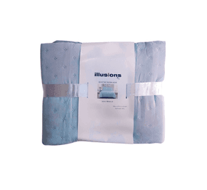 Quilt Roma King Illusions Temporada Primevera -verano  Celeste