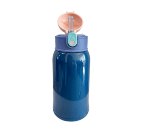 Termo Azul Con Funda Colgante Agua Fria y Caliente 500ml
