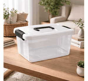 Caja Organizadora Plastica Con Tapa Y Broches 20l