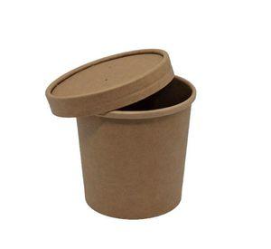 Pote Kraft Con Tapa 12oz (50 Unidades)