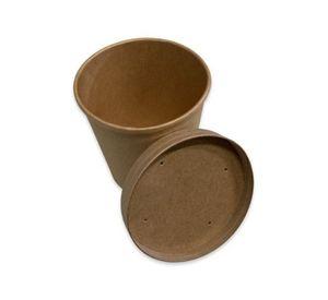 Pote Kraft Con Tapa 12oz (50 Unidades)