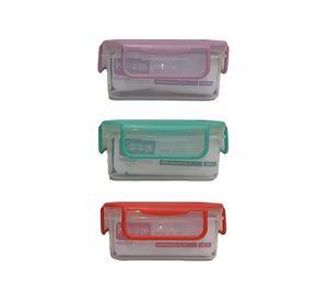 HERMETICO PP 400ML RECTANGULAR ROSADO