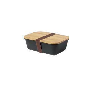 Contenedor Tupper Hermético PP Bambú Thadan Negro 1000 ML