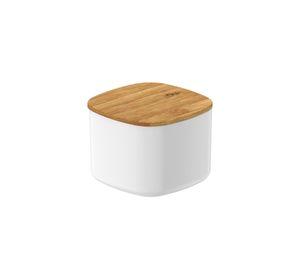 Contenedor Hermético Con Tapa de Bambú Keep 0,45 lt Blanco Ou