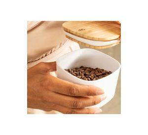Contenedor Hermético Con Tapa de Bambú Keep 0,45 lt Blanco Ou