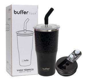Vaso Termico Agua Cafe 600ml Buffer Acero Inox +Tapas