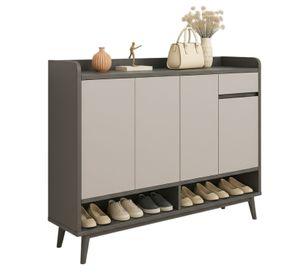 Zapatero Blackey 4 Puertas Organizador Estante + Cajón 118cm