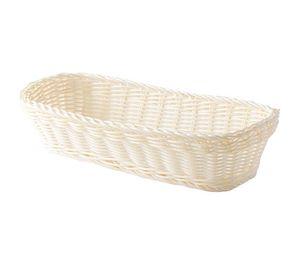 Cesta de plástico blanco set de 2