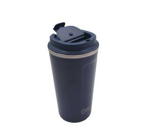 Mug Acero Inoxidable Tapa Flip Antideslizante 510ml Azul