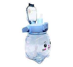 Botella Agua Antiderrame Kawaii Con Sticker