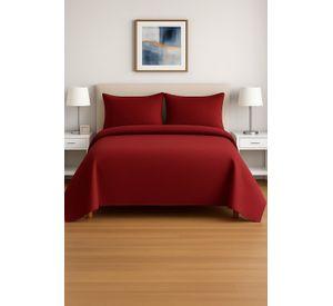 Cubrecama Reversible Burdeo 2 Plazas – Incluye 2 Fundas