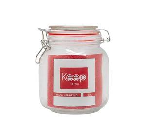 FRASCO HERMETICO 1000 ML ROJO