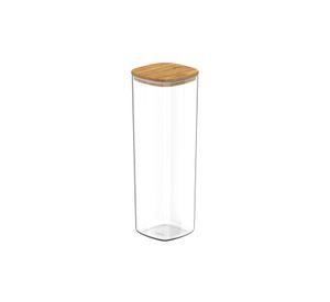 Contenedor Hermético con Tapa Bambú Keep 2 lt Transparente Ou