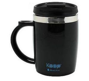 MUG TERMO COLORES 400ML KEEP NEGRO