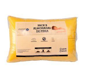 Set 2 almohadas premium Eco colores 50x70 amarillo