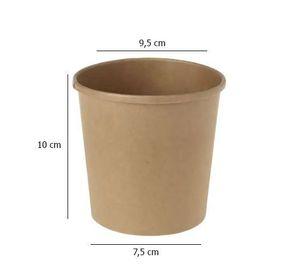 Pote Kraft Con Tapa 16oz (50 Unidades)