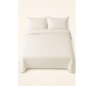 Cubrecama Reversible Blanco 2 Plazas – Ligero - Incluye 2 Fundas