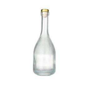 Botella De Vidrio Decantadora Con Tapa Tipo Corcho 500ml
