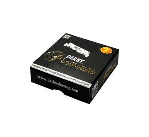 Navaja Derby Premium Para Afeitar 1 Filo/ Barbería 100 Pzas