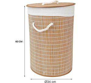 Cesto De Ropa Bambu Con Tapa Material Resistente