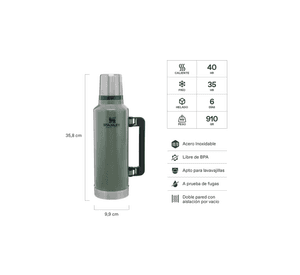 Termo Stanley Classic Verde | 1.4 lt