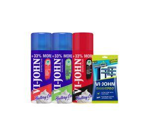 Pack 3 Espumas de Afeitar 400 gr + Maquina Desechable 5 Uds