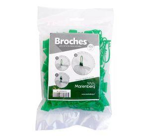 2000 Broches para cierre de mallas extruidas color verde