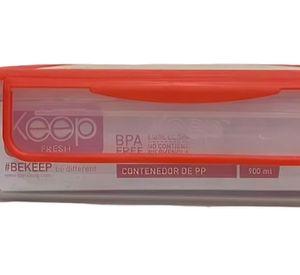 HERMETICO PP 900ML RECTANGULAR ROJO