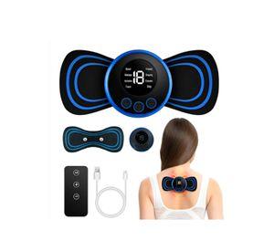Pack 2 Mini Masajeador Estimulador Muscular Control Remoto 8 En 1