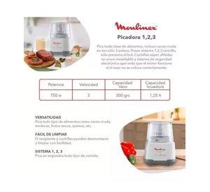Picadora Moulinex Turbo Multifuncional 750W Moulinex 1 2 3