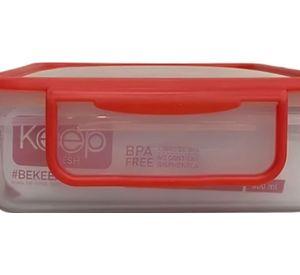 HERMETICO PP 1400 ML CUADRADO ROJO