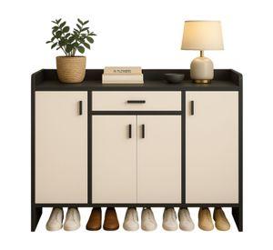 Zapatero 4 Puertas Organizador Estante con Cajon 121x30x80Cm