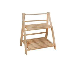 Estante Organizador Madera 2 Niveles 36x21x47 CM Café Claro