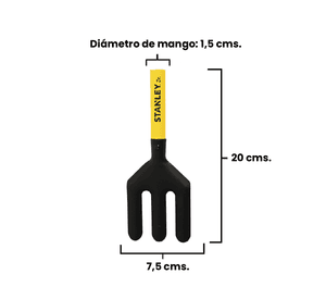 Herramienta Cultivador tenedor para Jardinería Metálico Niño Stanley Jr.