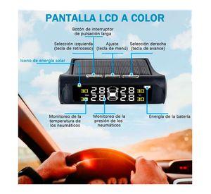 Sistema Monitoreo Presión Neumáticos Auto Tpms Solar