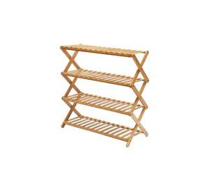 Zapatero Organizador Madera 4 Niveles 68x49x26 CM Café