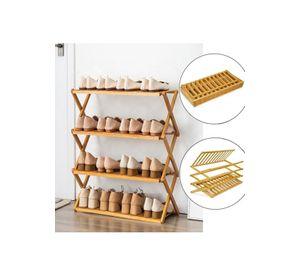 Zapatero Organizador Madera 4 Niveles 68x49x26 CM Café