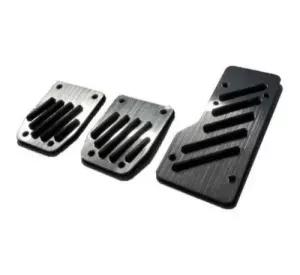 Pedales Deportivo Antideslizante Tunning Auto Set 3 Pzas Negro