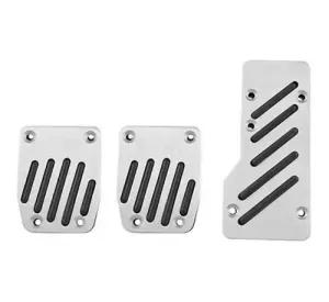 Pedales Deportivo Antideslizante Tunning Auto Set 3 Pzas Negro