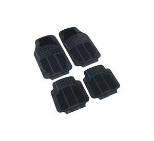 Alfombra Auto Goma Clásico 4 Piezas Negro