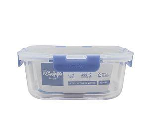 HERMETICO CUADRADO 1200ML GLASS KEEP MORADO