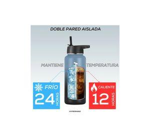 Termo Acero Inoxidable 1lt Hyperhike Botella T rmica 3 Tapas
