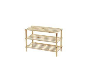 Zapatero Organizador Madera 3 Niveles 63x48.5x26 CM Café