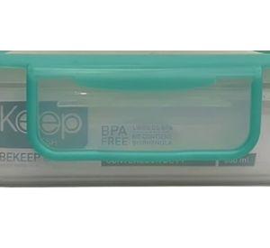 HERMETICO PP 600ML CUADRADO VERDE