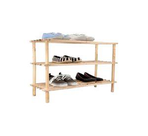 Zapatero Organizador Madera 3 Niveles 63x48.5x26 CM Café