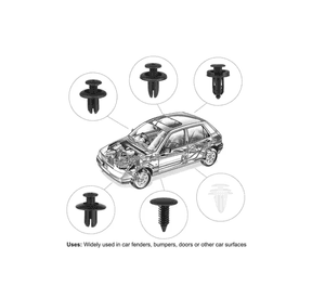 Set Clip Remache Plastico Sujecion Para Coche