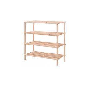 Zapatero Organizador Madera 4 Niveles 67x63x26 CM Café