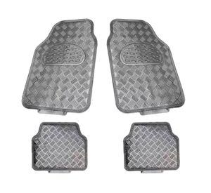 Alfombra Auto Goma Tuning 4 Piezas Negro Carbón